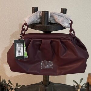 NWT Badgley Mischka Chain Handle Plum Handbag